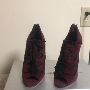 Brian Atwood peep toe booties